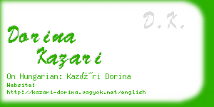 dorina kazari business card